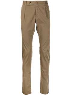 Pt01 брюки кроя слим со складками