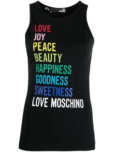 Love Moschino топ без рукавов с надписью