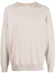 Closed crew-neck knitted sweatshirt