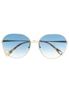 Chloé Eyewear солнцезащитные очки Aimée в круглой оправе