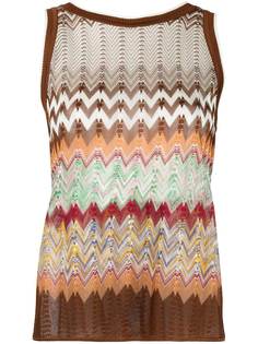 Missoni трикотажный топ с узором зигзаг