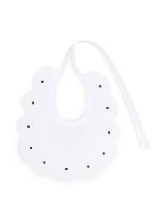 Little Bear scalloped cotton bib