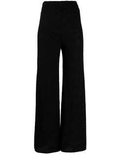 M Missoni embroidered palazzo trousers