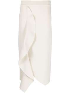 Alexander McQueen draped high-waisted pencil skirt