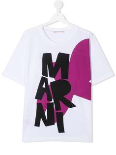 Marni Kids футболка с абстрактным логотипом
