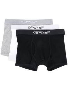 Off-White комплект из трех боксеров с логотипом