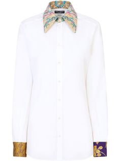 Dolce & Gabbana рубашка с жаккардовыми вставками