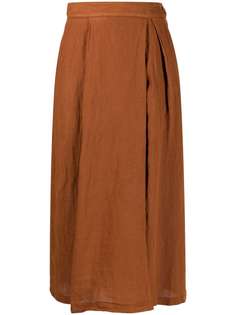 Barena inverted pleat linen skirt