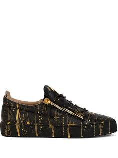 Giuseppe Zanotti кроссовки Frankie с эффектом разбрызганной краски