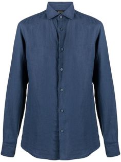 Z Zegna long-sleeve linen shirt