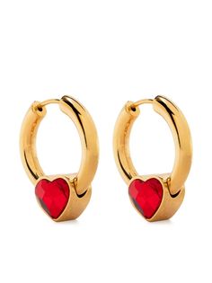 Balenciaga Force heart hoop earrings