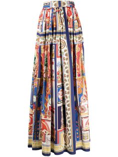 Etro patterned high-rise maxi skirt