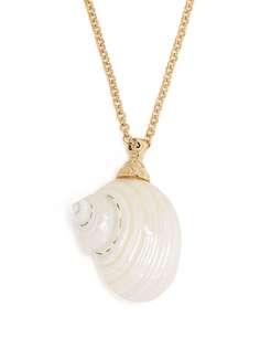 Alberta Ferretti shell pendant chain necklace