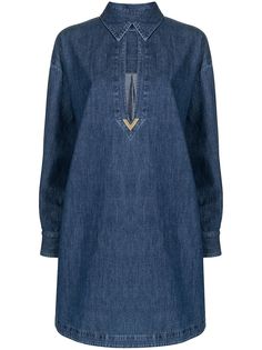 Valentino джинсовое платье-рубашка