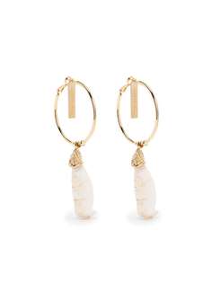 Alberta Ferretti shell hoop earrings