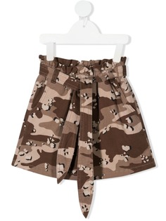 Douuod Kids camouflage-print mini skirt