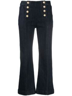 Michael Kors button-embellished cropped trousers