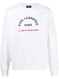 Karl Lagerfeld address logo print sweatshirt
