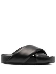 Jil Sander crossover-strap padded sandals