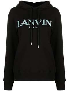 LANVIN embroidered logo hoodie