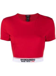 Dsquared2 укороченный топ с логотипом
