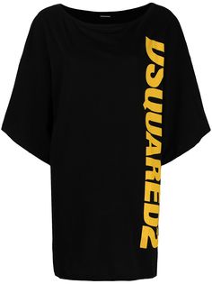 Dsquared2 платье-футболка длины макси с логотипом