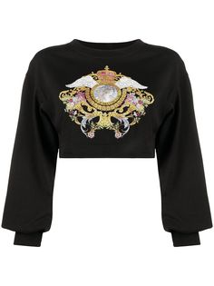 Versace Jeans Couture укороченная толстовка с логотипом