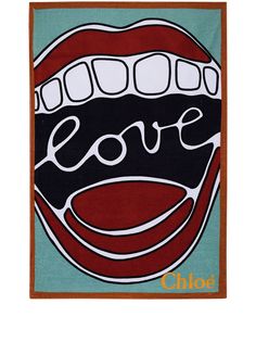 Chloé пляжное полотенце Love