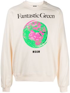 MSGM толстовка Fantastic Green с графичным принтом