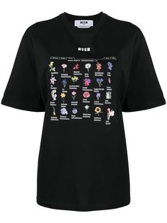 MSGM футболка с короткими рукавами и графичным принтом