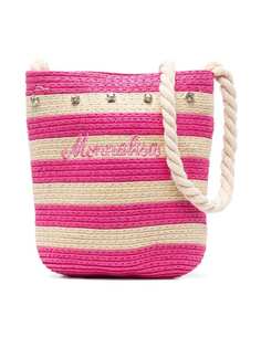 Monnalisa плетеная сумка на плечо в полоску