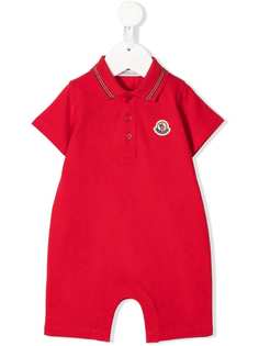 Moncler Enfant logo-patch cotton romper