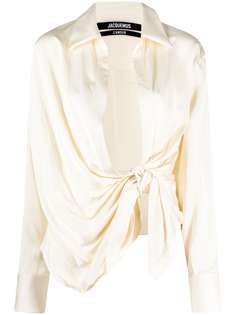 Jacquemus драпированная рубашка La chemise Bahia