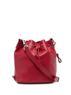 Longchamp leather bucket bag