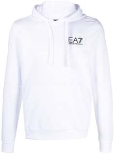 Ea7 Emporio Armani худи с кулиской и логотипом