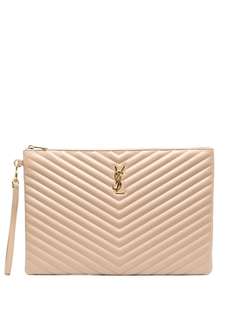 Saint Laurent клатч с логотипом YSL