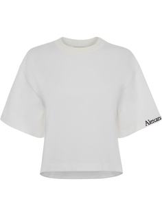 Alexander McQueen футболка с вышитым логотипом