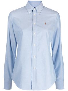 Polo Ralph Lauren рубашка оксфорд с вышитым логотипом