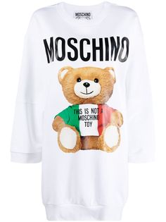 Moschino платье-толстовка с принтом