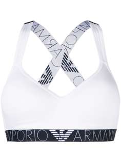 Emporio Armani укороченный топ с логотипом