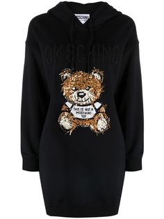 Moschino платье с вышивкой Teddy