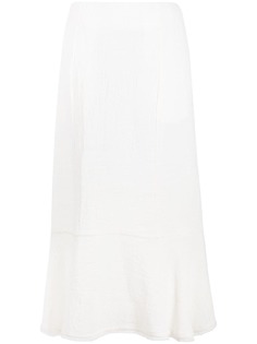 Jil Sander юбка миди с жатым эффектом