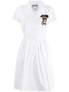 Moschino платье-рубашка с логотипом