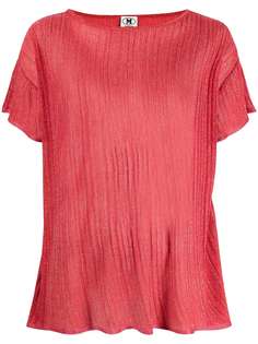 M Missoni pleated glitter sheer blouse