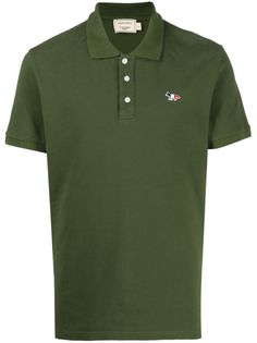 Maison Kitsuné logo-patch cotton polo shirt