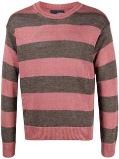 Lardini striped linen-blend jumper