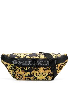 Versace Jeans Couture поясная сумка с принтом Baroque