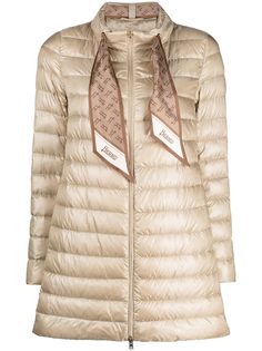 Herno пуховик с шарфом