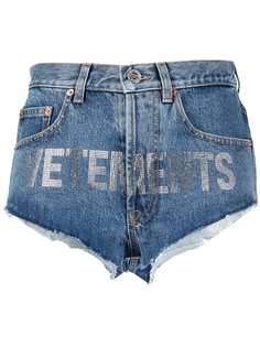 Vetements джинсовые шорты с логотипом