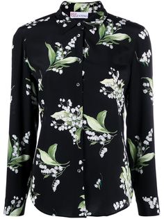 RED Valentino рубашка с цветочным узором